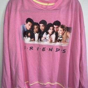 Pink Friends Graphic Long Sleeve Tee